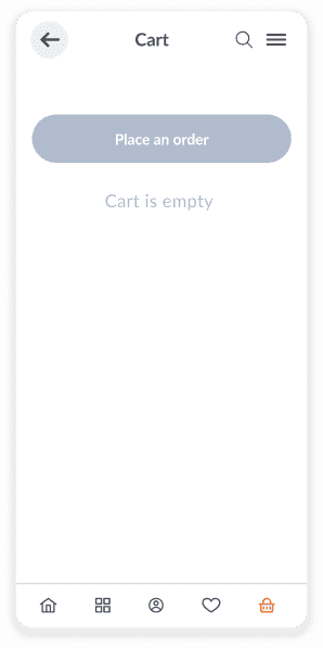 Empty cart